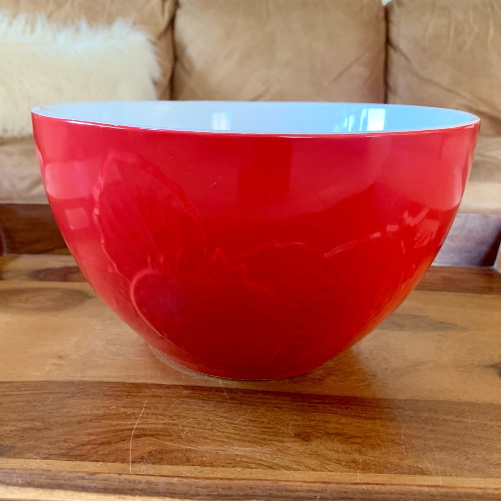 Red Strawberry Large Mixing Bowl